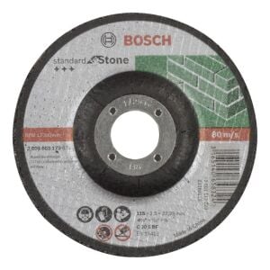 Bosch 115x2,5 mm Standar Taş-Mermer Kesme Taşı Bombeli 2608603173