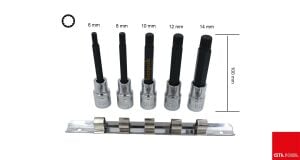 Ceta Form 1/2'' M6-14 XZN Uçlu 12 Köşe Uzun Lokma Takımı C28S-RX5L