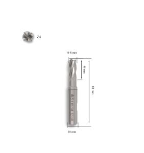 MTE 8 mm Parmak Freze Hss-Co8 DIN 844/B-N