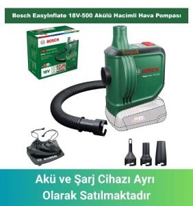 Bosch EasyInflate 18V-500 Akülü Hacimli Hava Pompası (Akü ve Şarj Yoktur) 0603947200