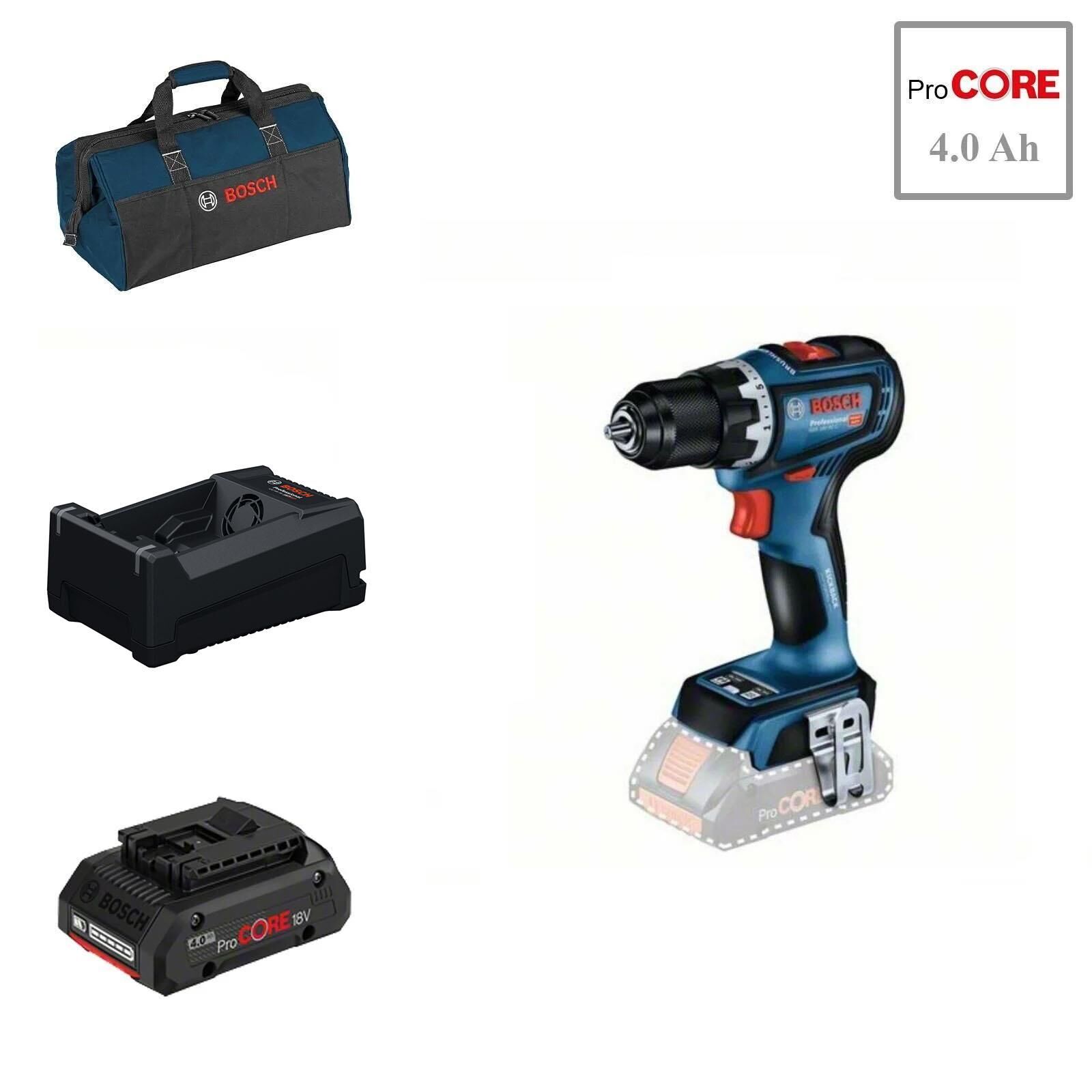Bosch GSR 18V-90 C 1x4 Ah Procore Akülü Vidalama Bez Çantalı
