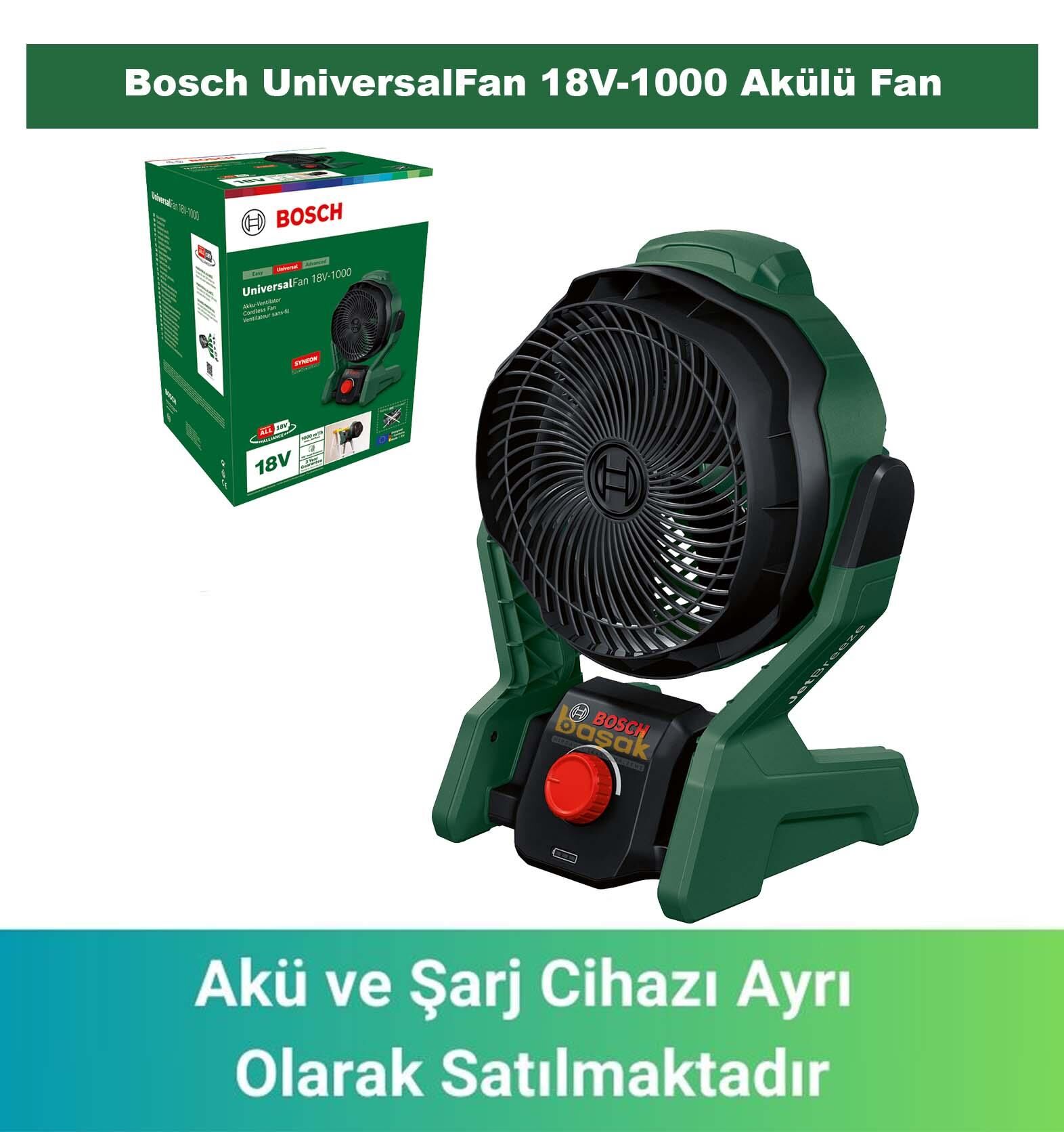 Bosch UniversalFan 18V-1000 Akülü Fan (Akü ve Şarj Yoktur) 06039E1000
