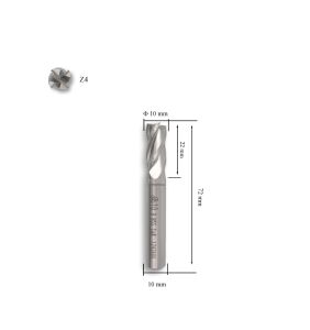 MTE 10 mm Parmak Freze Hss-Co8 DIN 844/B-N