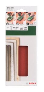 Bosch 93*230mm Titreşimli Zımpara Kağıdı 180 Kum 10'lu 2609256A98