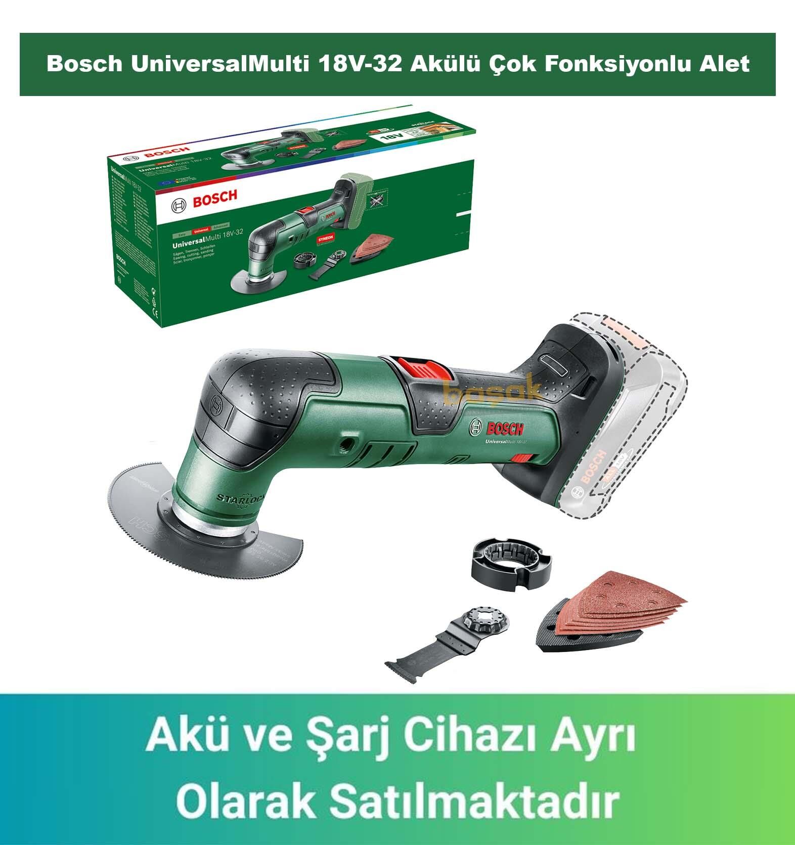 Bosch UniversalMulti 18V-32 Akülü Çok Fonksiyonlu Alet (Akü ve Şarj Yoktur) 0603105000