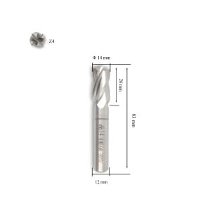 MTE 14 mm Parmak Freze Hss-Co8 DIN 844/B-N