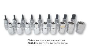Cetaform 1/2'' Erkek Dişi E10-E24 T20-60 Torx Lokma Takımı C20-18PTX