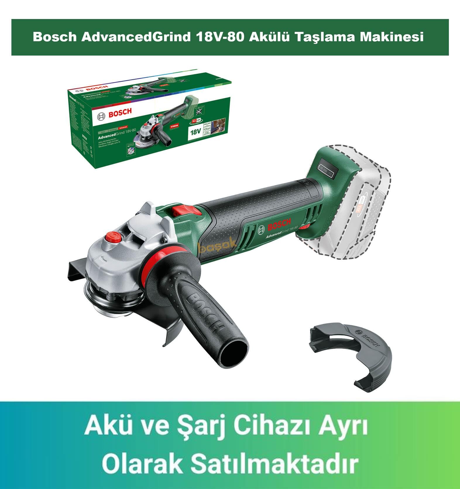 Bosch AdvancedGrind 18V-80 Akülü Taşlama Makinesi (Akü ve Şarj Yoktur) 06033E5100