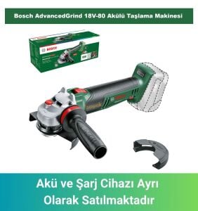 Bosch AdvancedGrind 18V-80 Akülü Taşlama Makinesi (Akü ve Şarj Yoktur) 06033E5100