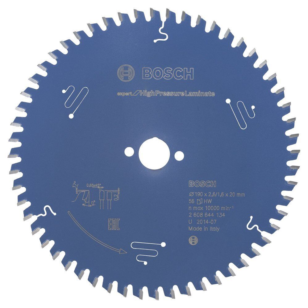 Bosch HPL Laminat Daire Testere Bıçağı 190*20 mm 56 Diş Expert 2608644134