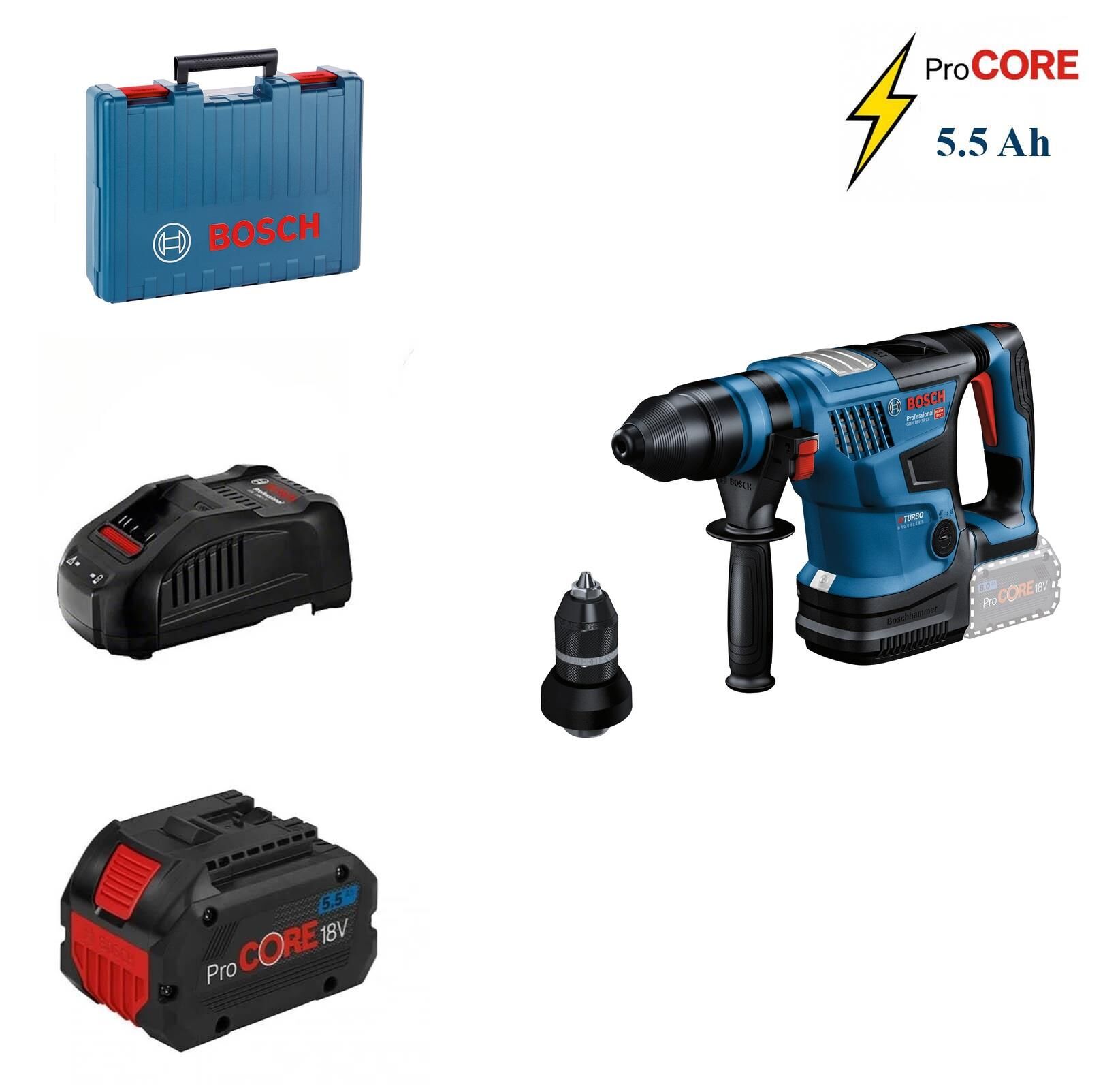 Bosch GBH 18V-34 CF 1x5,5 Ah ProCORE Akülü Sds-Plus Kırıcı Delici