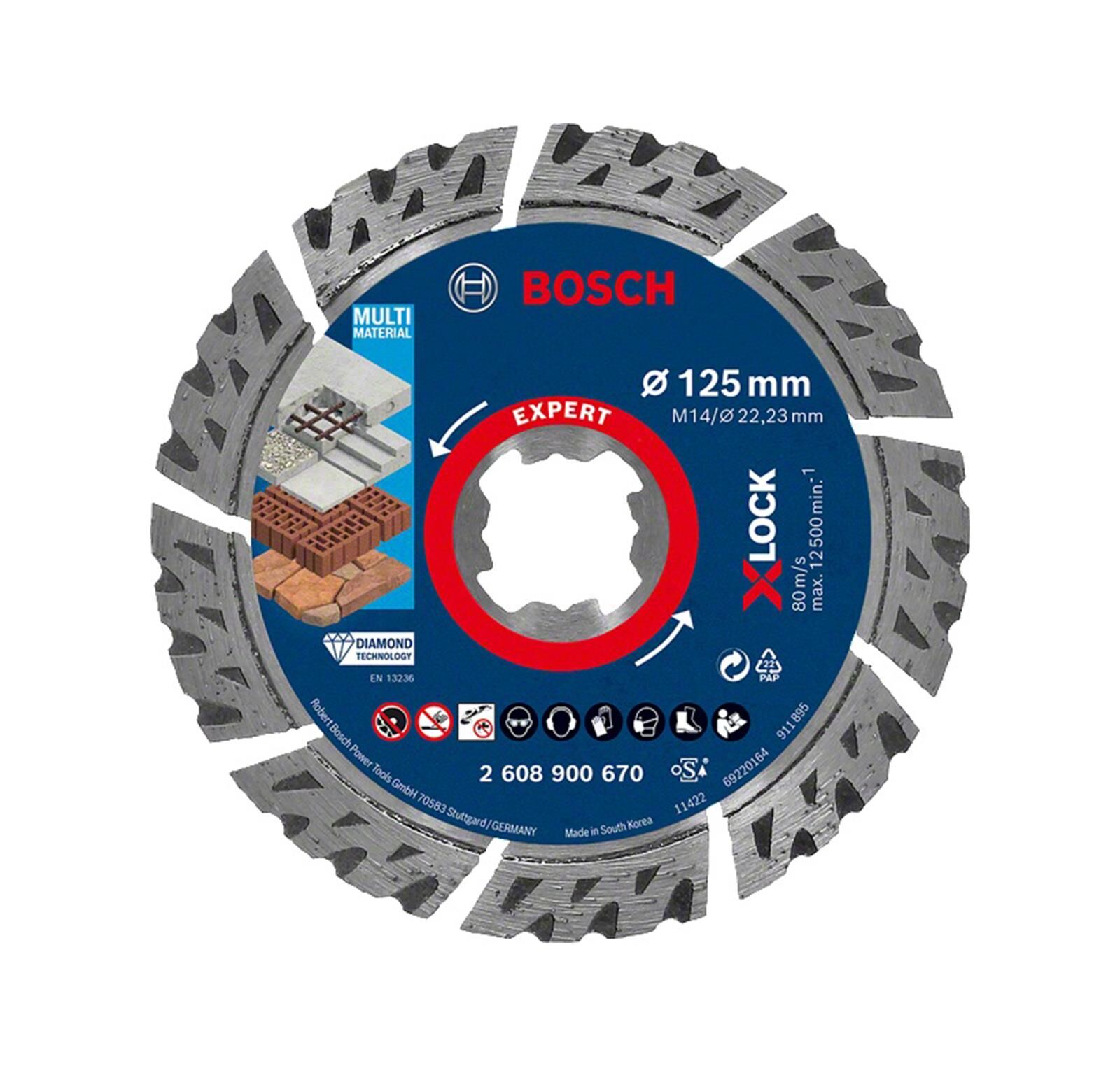 Bosch Expert 125 mm X-LOCK Elmas Kesme Disk BFUniversal 2608900670