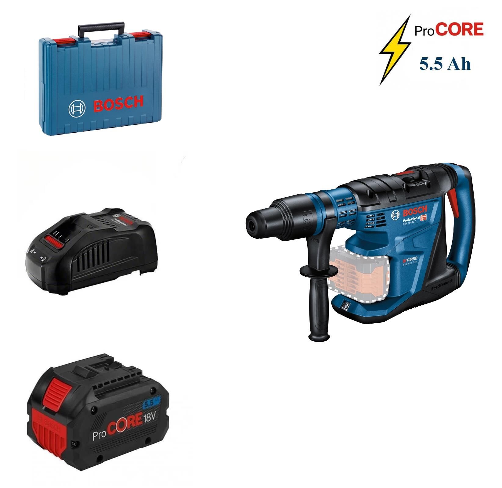 Bosch GBH 18V-40 C 1x5,5 Ah ProCORE Akülü Kırıcı Delici