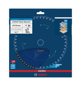 Bosch Çoklu Malzeme Kesimi İçin 216*30 mm Daire Testeresi 64 Diş Expert Multi Material 2608642493