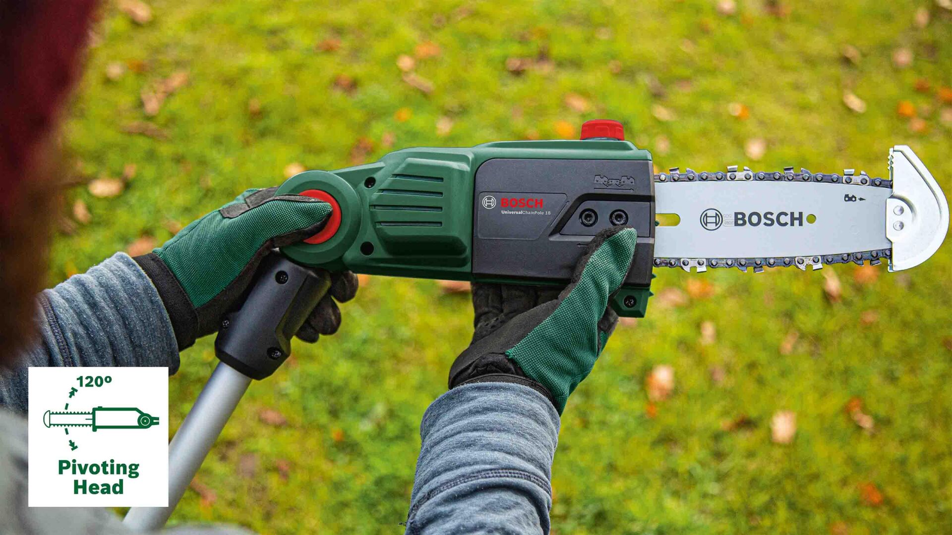 Bosch UniversalChainPole 18 Akülü Teleskopik Ağaç Budama Makinesi