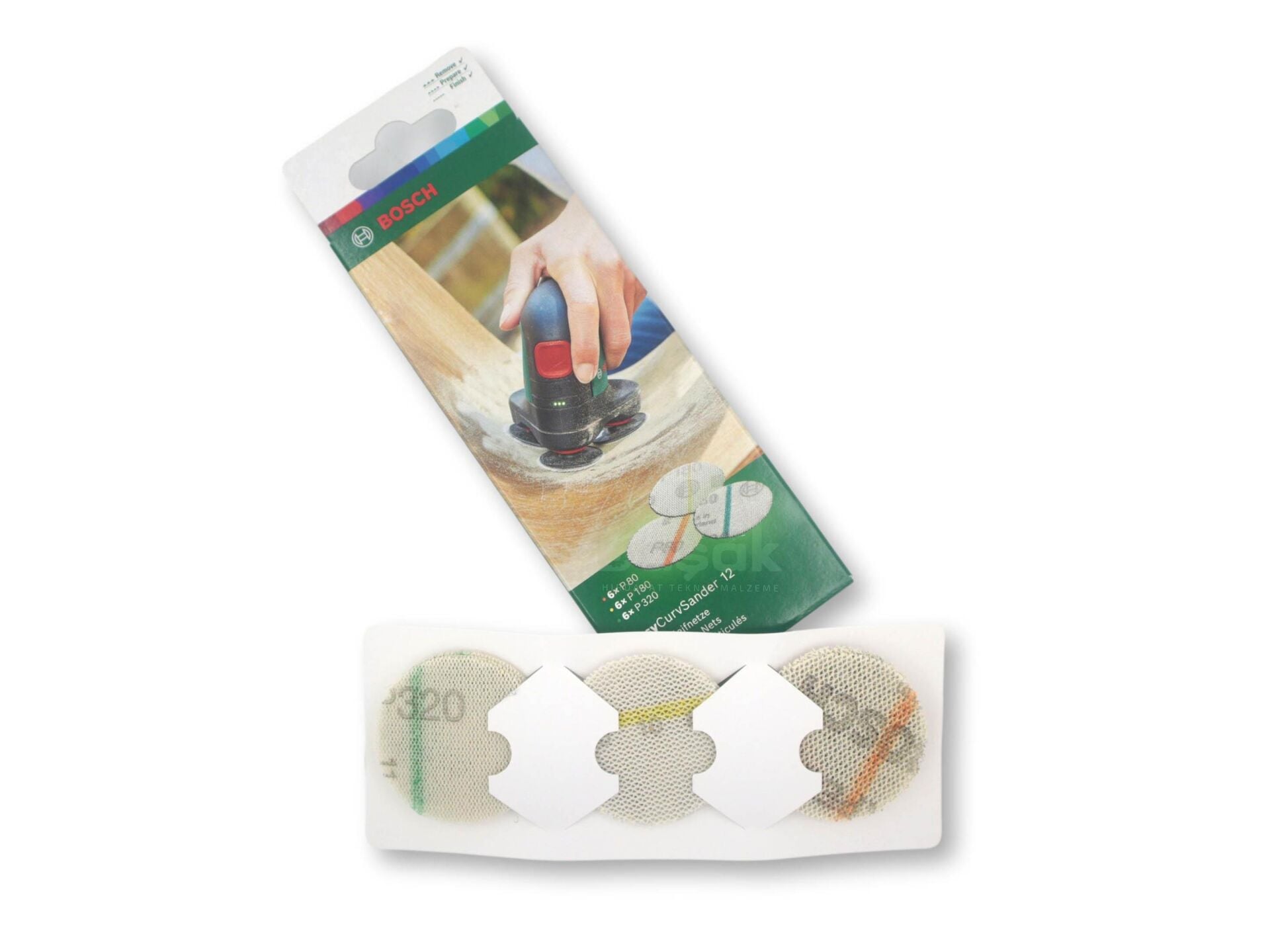 EasyCurvSander 12 M480 Zımpara Kağıtları 40mm 18'li 2608621718