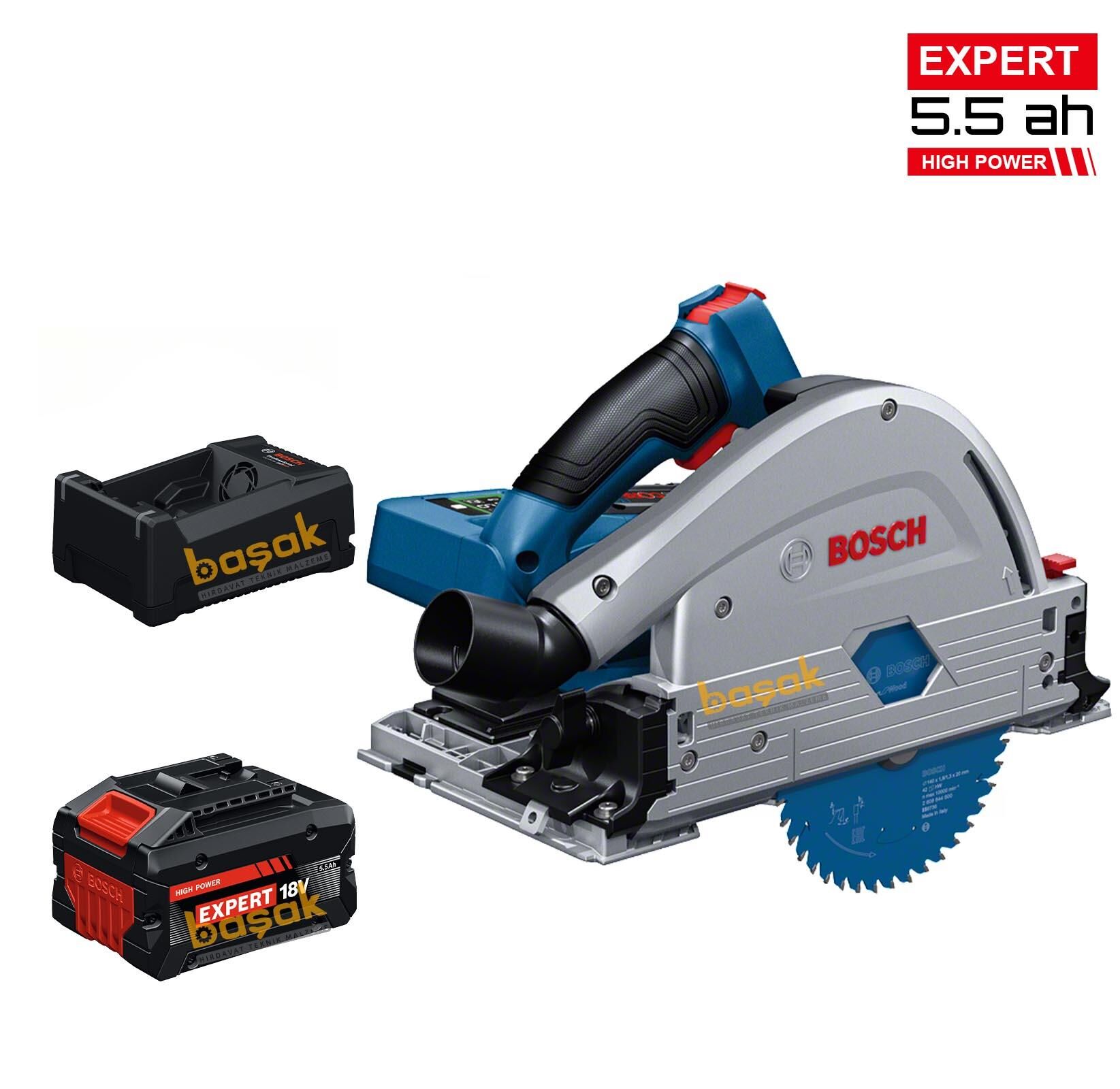 Bosch GKT 18V-52 GC 1x5,5 Ah Expert Akülü Daldırmalı Daire Testere