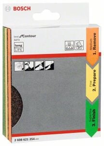Bosch S473 Sünger Zımpara Seti Çift Taraflı 3'lü 2608621254