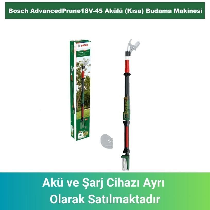 Bosch Advanced Prune18V-45 Akülü (Kısa) Budama Makinesi (Akü ve Şarj Yoktur) 06008C5001