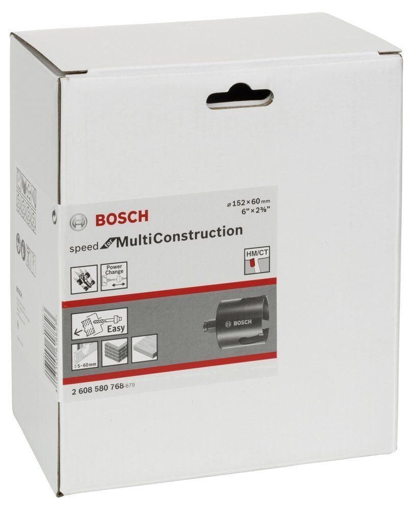 Tuğla, Ahşap, Fiber, Sıva, Fayans İçin 152 mm Panç BOSCH 2608580768
