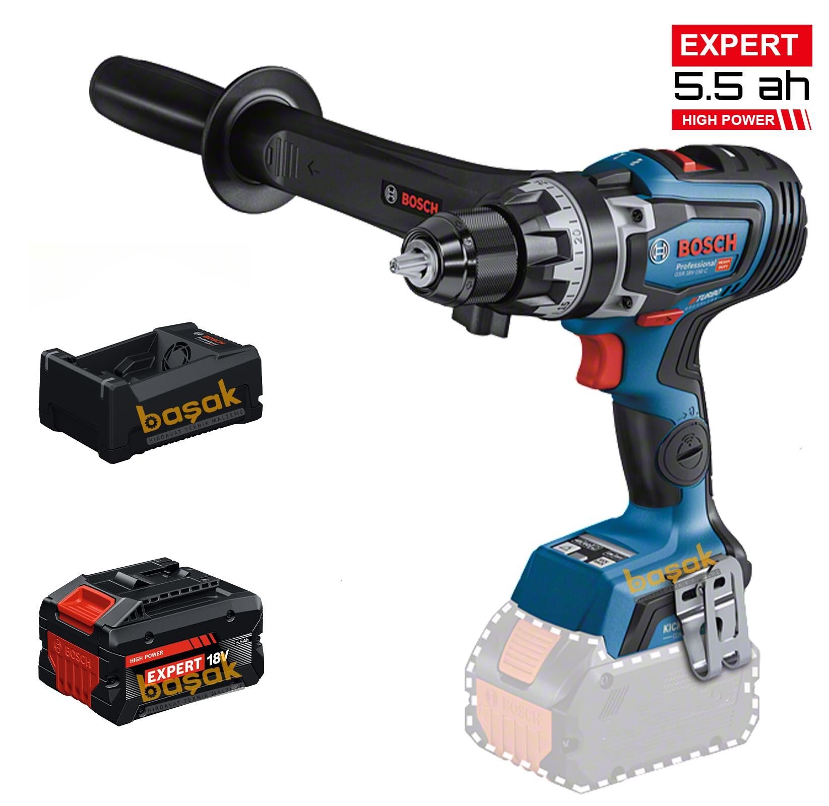 Bosch GSR 18V-150 C 1x5,5 Ah Expert Akülü Darbesiz Matkap ve Vidalama