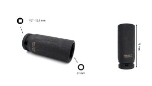 Ceta Form 21 mm 1/2” 6 Köşe Derin Havalı Lokma Anahtar C64-H21