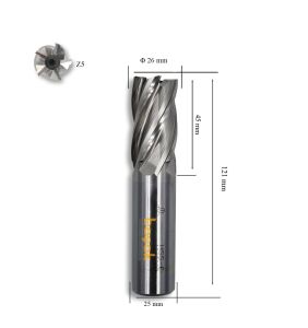 MTE 26 mm Parmak Freze Hss-Co5 DIN 844/B-N