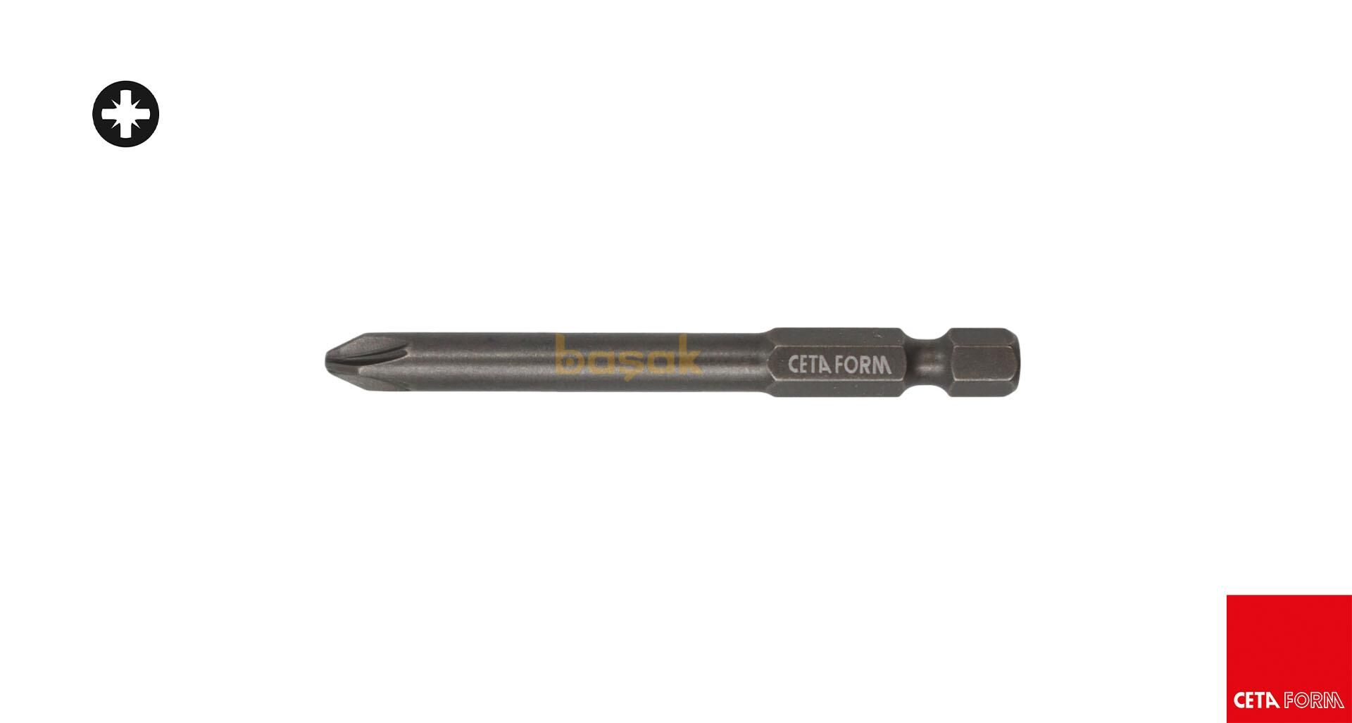 Ceta Form PZ1 x 70 mm Uzun Pozidriv Yıldız Bits Uç CB/711