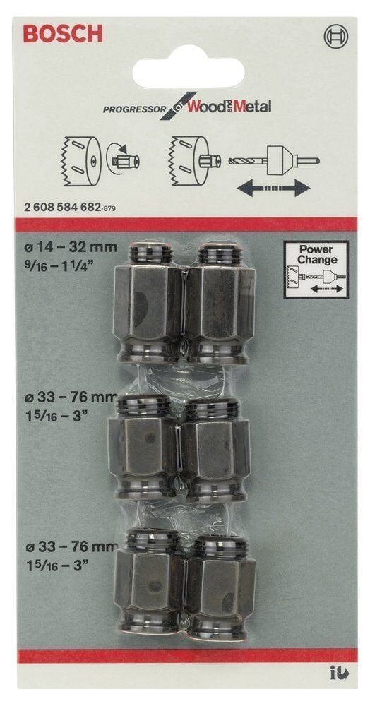 Bosch 6 Parçalı Geçiş Adaptörü Seti 2608584682