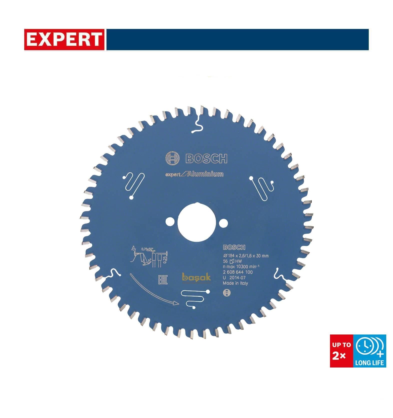 Bosch 184*30 mm 56 Diş Alüminyum Kesme Testeresi Expert 2608644100