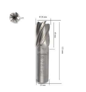 MTE 28 mm Parmak Freze Hss-Co5 DIN 844/B-N