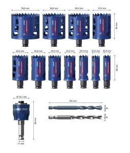 Bosch Expert 14 Prç 20-76 mm Farklı Malzemeler İçin Karbür Panç Seti 2608901908