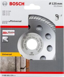Bosch Standart 125mm Turbo Elmaslı Beton Silme Diski 2608601574