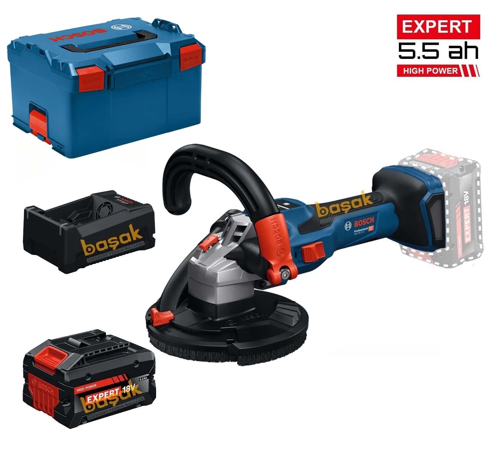 Bosch GBR 18V-15 S 1x5,5 Ah Expert Akülü Beton Taşlama Makinesi