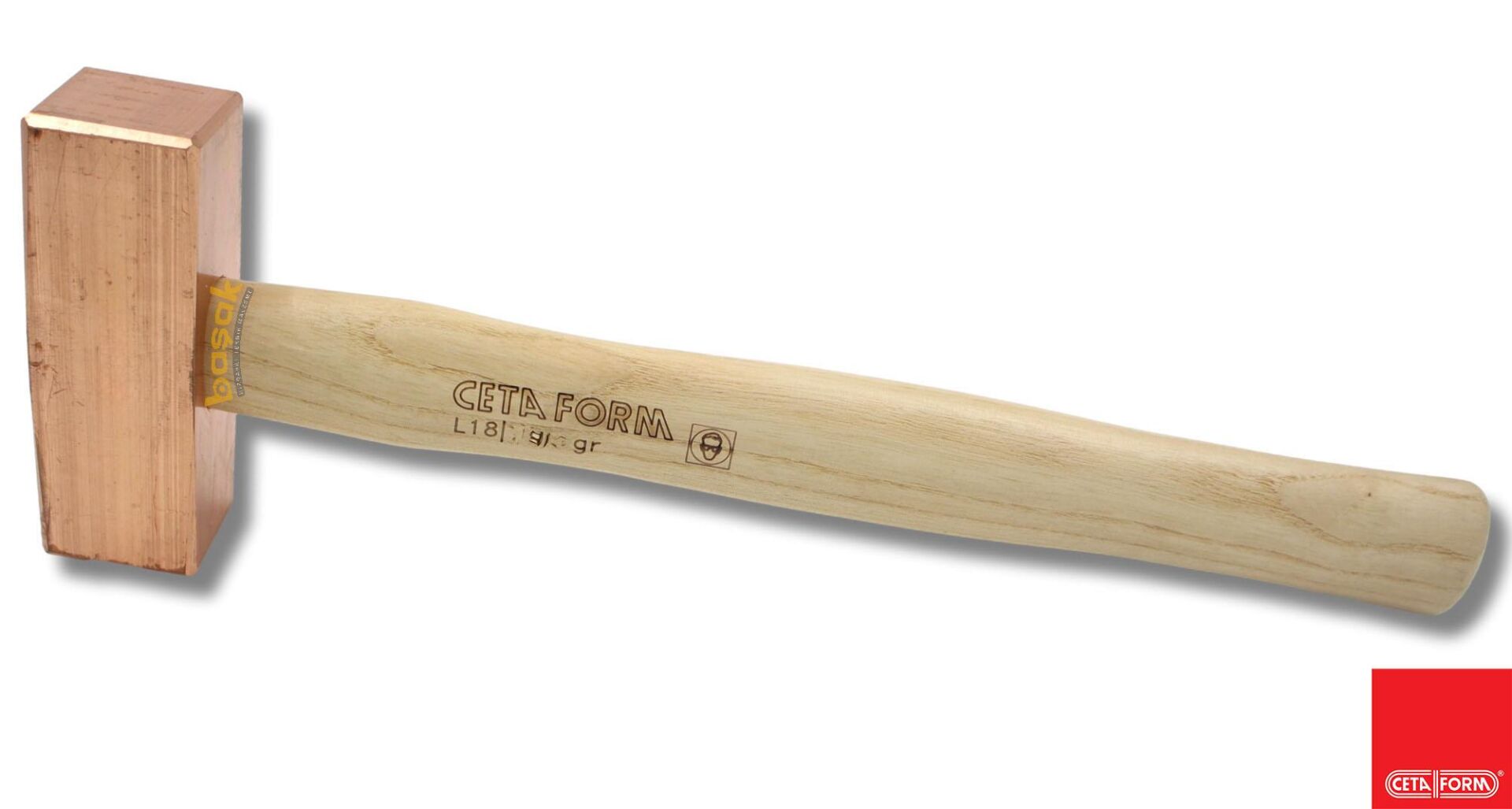 Ceta Form 1000gr Ağaç Saplı Bakır Çekiç L18-1000