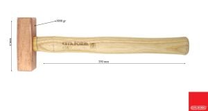 Ceta Form 1000gr Ağaç Saplı Bakır Çekiç L18-1000