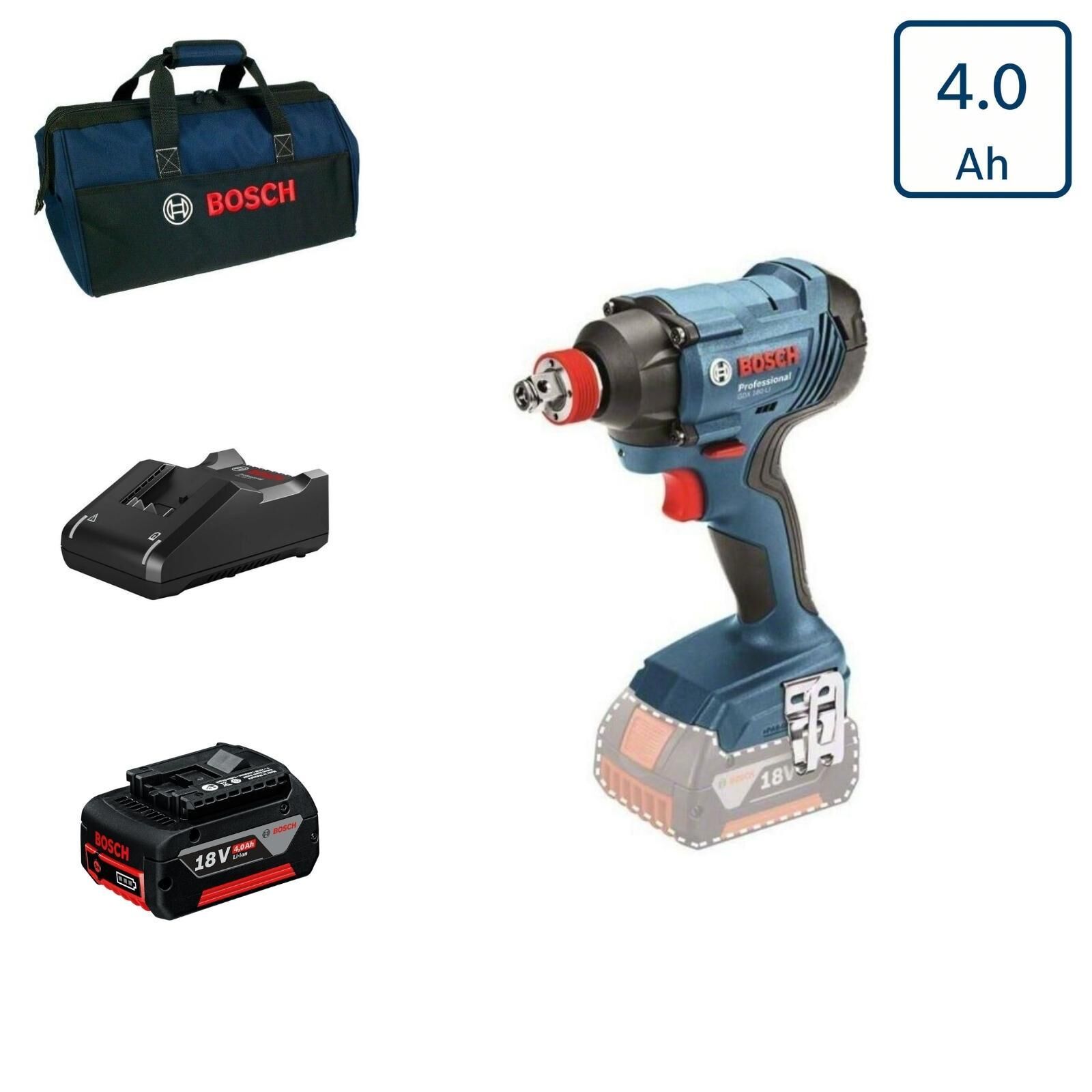 Bosch GDX 180-LI Tek Akülü 1/2 Darbeli Somun Sıkma 4 Ah.