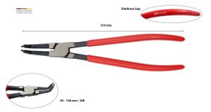 Ceta Form 310 mm İç Segman Pensesi Eğri Uçlu-Yaysız E68-44-0310