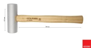 Ceta Form 40 Ø Ağaç Saplı Alüminyum Çekiç 300 mm L17-40