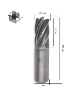 MTE 32 mm Parmak Freze Hss-Co5 DIN 844/B-N
