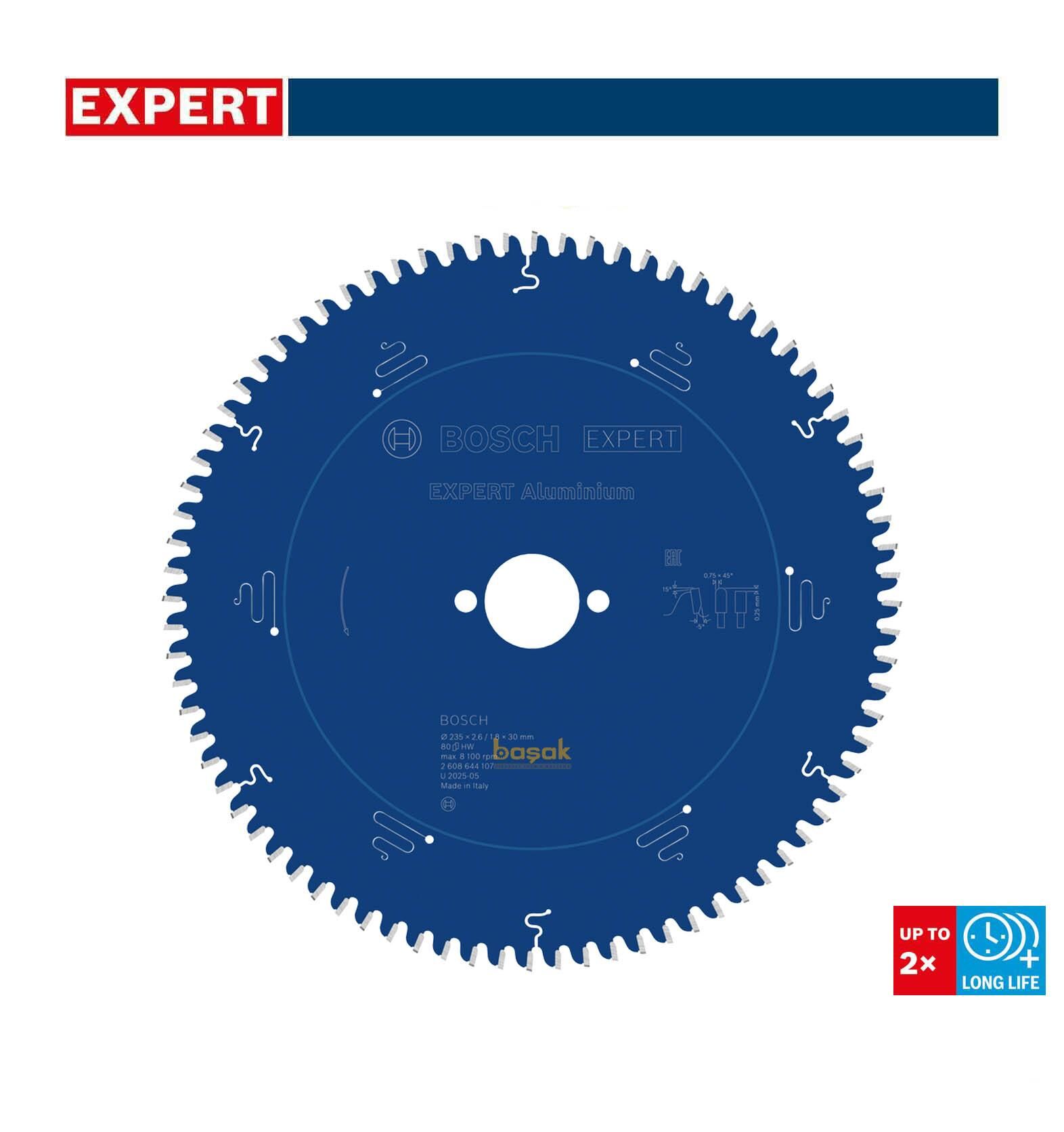 Bosch  Alüminyum Testere Bıçağı 235*30 mm 80 Diş Expert 2608644107