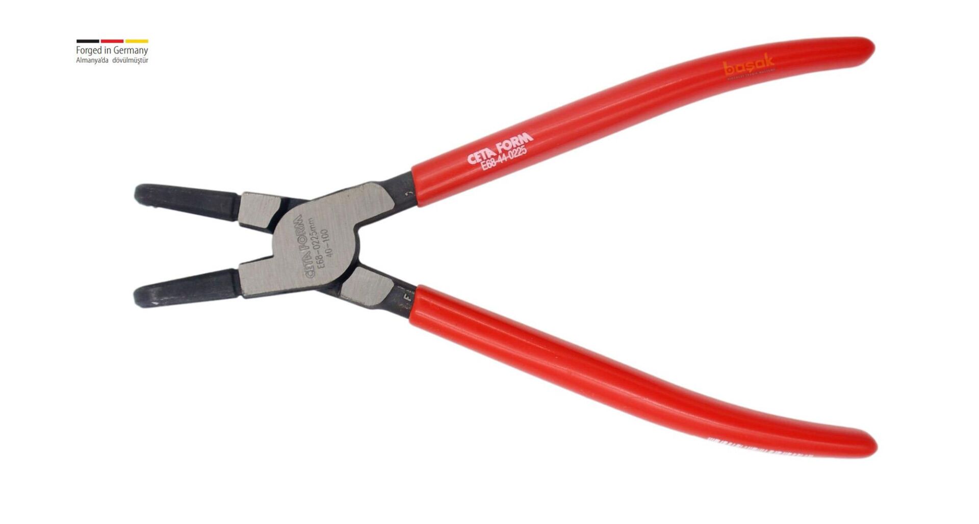 Ceta Form 225 mm İç Segman Pensesi Eğri Uçlu-Yaysız E68-44-0225