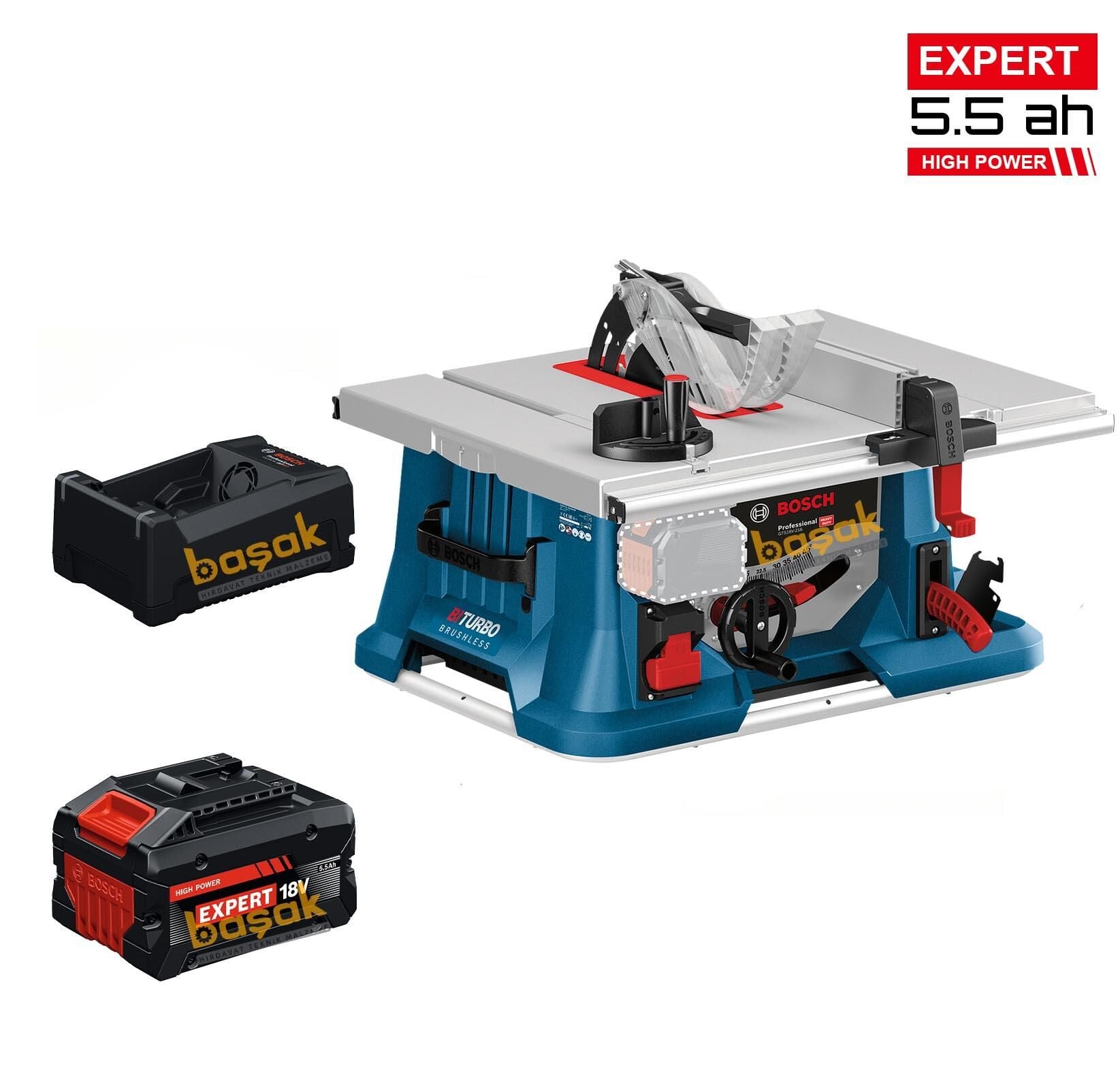 Bosch GTS 18V-216 1x5,5 Ah Expert Akülü Üstten Tablalı Tezgah Testere