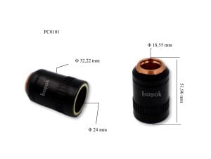 PC0101 A141 Plazma Kesim Nozulu L:52,1 mm Trafimet