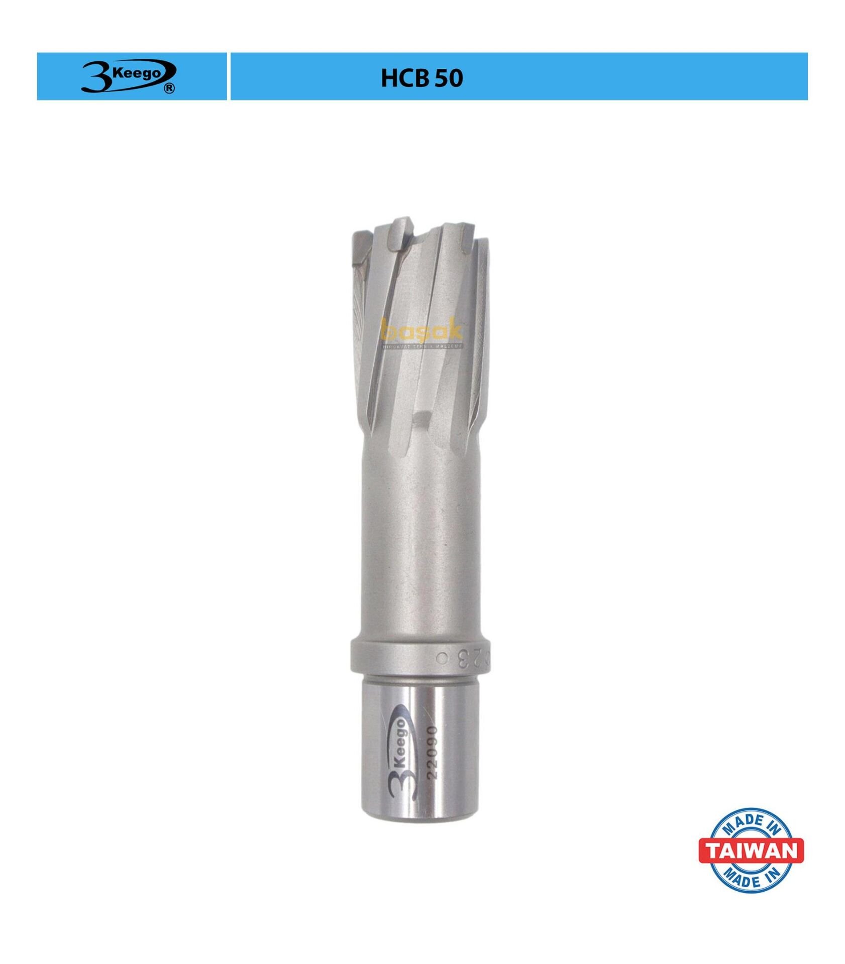 3Keego 23 x 50 mm TCT Elmas Manyetik Matkap Ucu HCB50