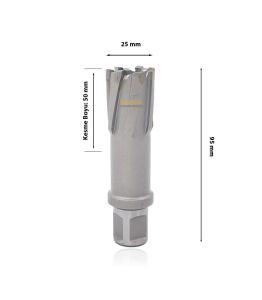 3Keego 25 x 50 mm TCT Elmas Manyetik Matkap Ucu HCB50