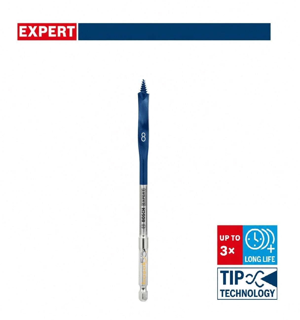 Bosch Expert 8 x 152 mm Ahşap Yaprak Kelebek Delme Ucu 2608902086