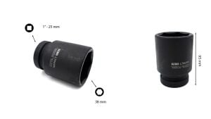 Ceta Form 38 mm 1” 6 Köşe Derin Havalı Lokma Anahtar C84-H38