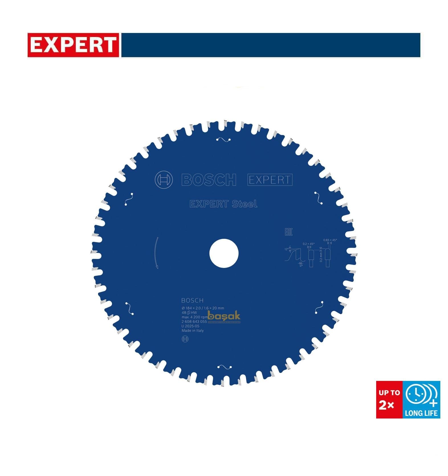 Bosch Metal Kesme Testeresi 184*20 mm 48 Diş Expert 2608643055