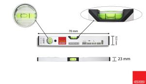 Ceta Form 70 cm Su Terazisi Alüminyum P21-070